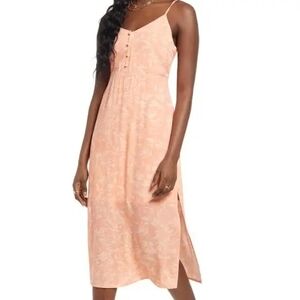 BP Peach Floral Midi Dress